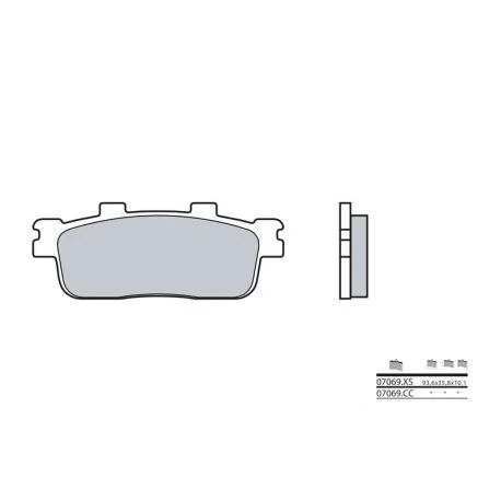 Plaquettes de frein metal fritte Scooter BREMBO 07069XS
