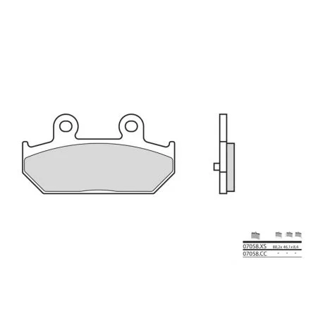 Plaquettes de frein moto BREMBO 07058XS metal fritte