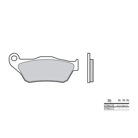 Plaquettes de frein moto BREMBO 07065XS metal fritte