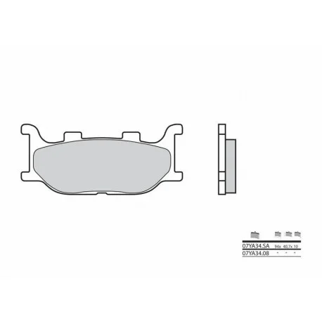 Plaquettes de frein moto BREMBO 07YA34SA metal fritte