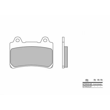 Plaquettes de frein moto BREMBO 07YA35SA metal fritte