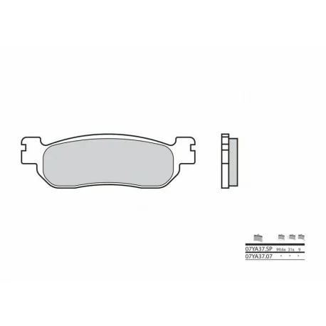 Plaquettes de frein moto BREMBO 07YA37SP metal fritte