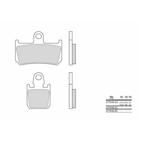 Plaquettes de frein moto BREMBO 07YA46SA metal fritte