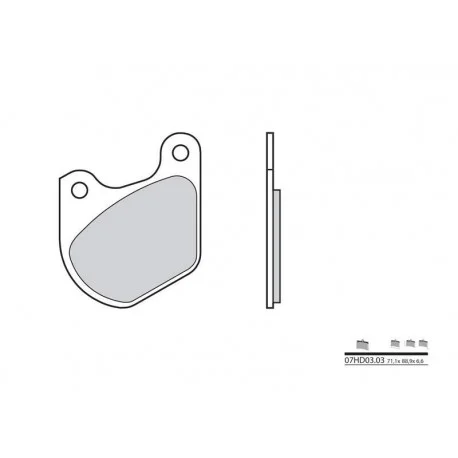 Plaquettes de frein moto BREMBO route carbone ceramique07HD0303