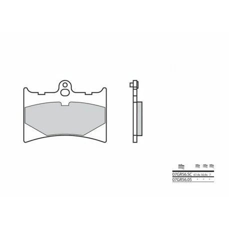 Plaquettes de frein Moto Carbone Ceramique BREMBO 07GR5605