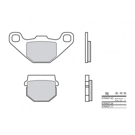 Plaquettes de frein Moto Carbone Ceramique BREMBO 07KA0717