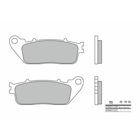 Plaquettes de frein moto route metal fritte BREMBO 07HO13SP