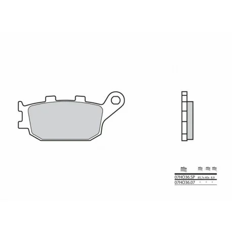 Plaquettes de frein moto route metal fritte BREMBO 07HO36SP
