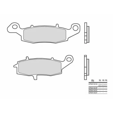 Plaquettes de frein moto route metal fritte BREMBO 07KA18SA
