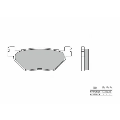 Plaquettes de frein moto route metal fritte BREMBO 07YA39SP