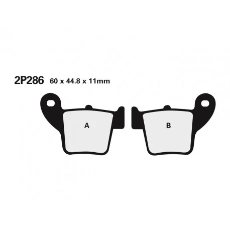 Plaquettes de frein NISSIN route/ Off-Road metal fritte 2P-286ST-MX