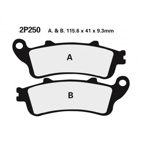 Plaquettes de frein NISSIN route /Off-Road metal fritte – 2P-250ST-F3