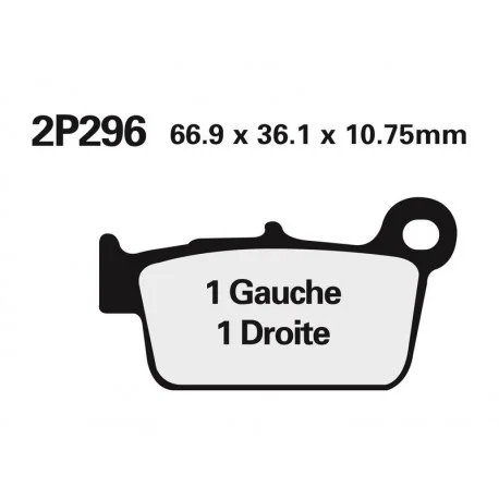 Plaquettes de frein NISSIN route /Off-Road metal fritte – 2P-296ST-MX
