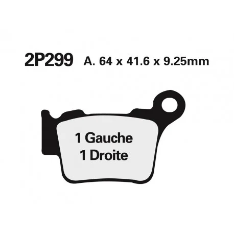Plaquettes de frein NISSIN route /Off-Road metal fritte – 2P-299ST