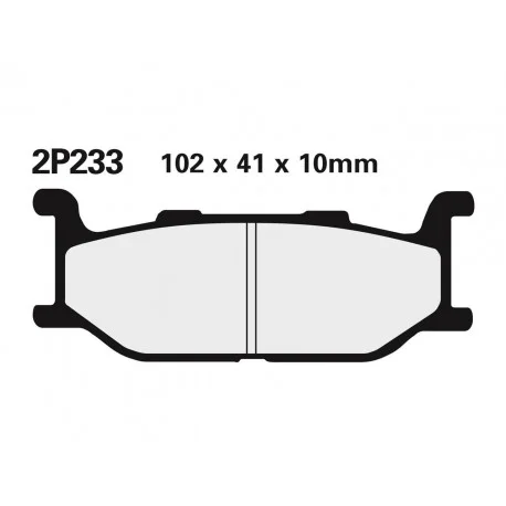 Plaquettes de frein NISSIN route semi-metallique 2P-233NS