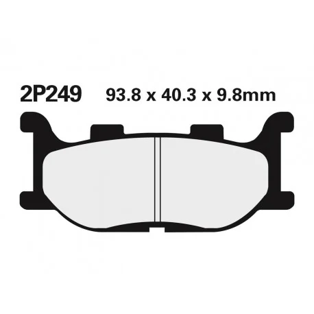 Plaquettes de frein NISSIN route semi-metallique 2P-249NS