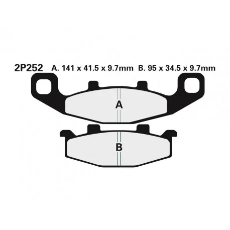 Plaquettes de frein NISSIN route semi-metallique 2P-252NS