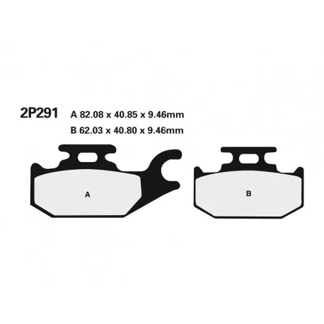 Plaquettes de frein NISSIN route semi-metallique – 2P-291NS