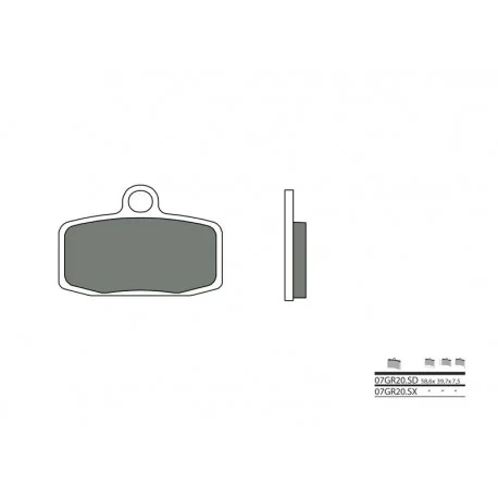 Plaquettes de frein Off-Road metal fritte BREMBO 07GR20SD