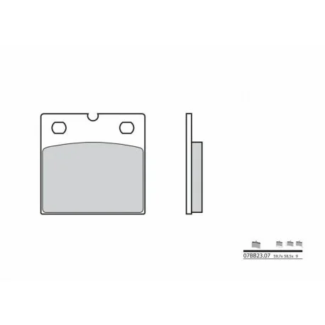 Plaquettes de frein route carbone ceramique BREMBO 07BB2307