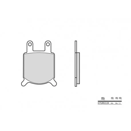 Plaquettes de frein Route carbone ceramique BREMBO 07GR0204
