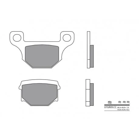 Plaquettes de frein route carbone ceramique BREMBO 07GR09CC