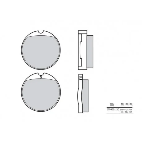 Plaquettes de frein route carbone ceramique BREMBO 07HO0130