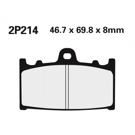 Plaquettes de frein route semi-metallique NISSIN 2P-214NS