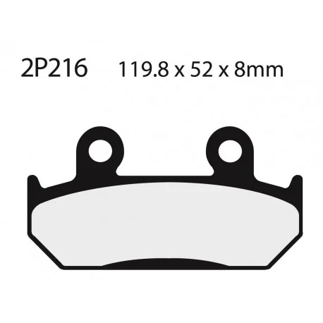 Plaquettes de frein route semi-metallique NISSIN 2P-216NS