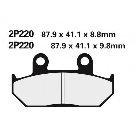 Plaquettes de frein route semi-metallique NISSIN 2P-220NS