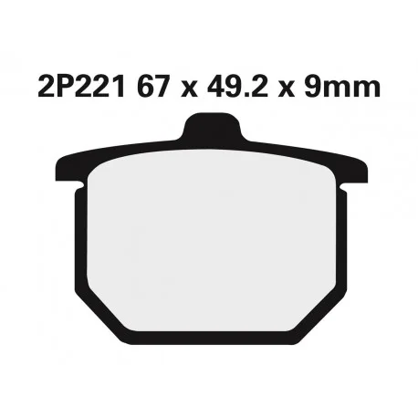 Plaquettes de frein route semi-metallique NISSIN 2P-221NS