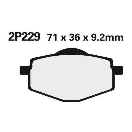 Plaquettes de frein route semi-metallique NISSIN 2P-229NS