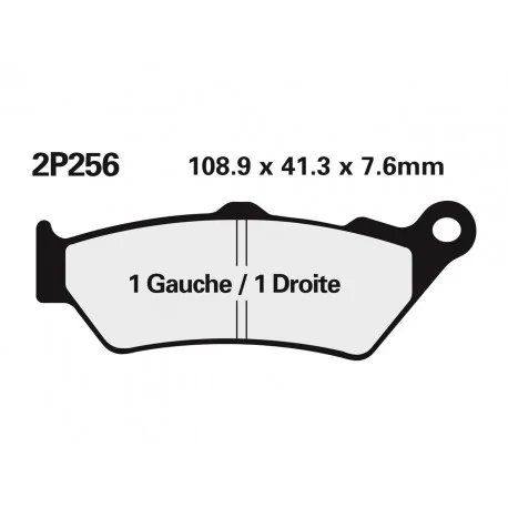 Plaquettes de frein route semi-metallique NISSIN 2P-256NS