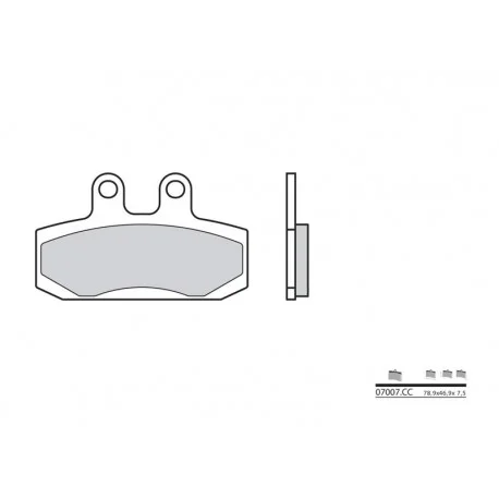 Plaquettes de frein Scooter carbone ceramique BREMBO 07007CC