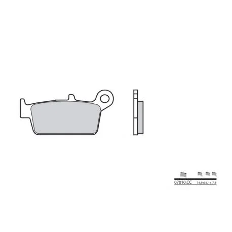 Plaquettes de frein Scooter carbone ceramique BREMBO 07010CC