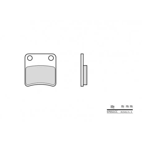 Plaquettes de frein Scooter carbone ceramique BREMBO 07032CC