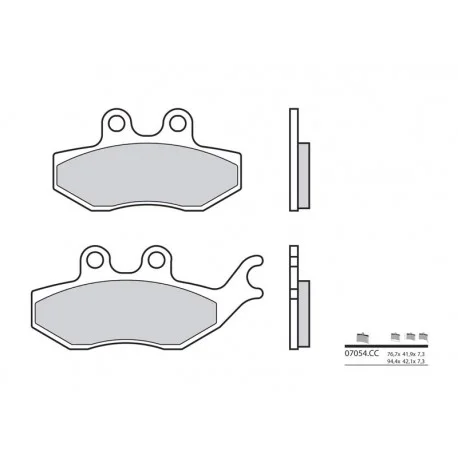 Plaquettes de frein Scooter carbone ceramique BREMBO 07054CC