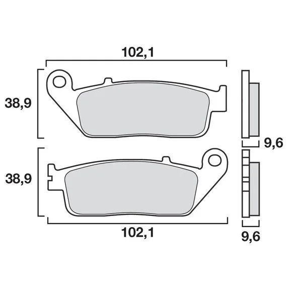 Plaquettes de freins Brembo modéle LA Sinter Métal Fritté Avant Ref : 07HO41LA