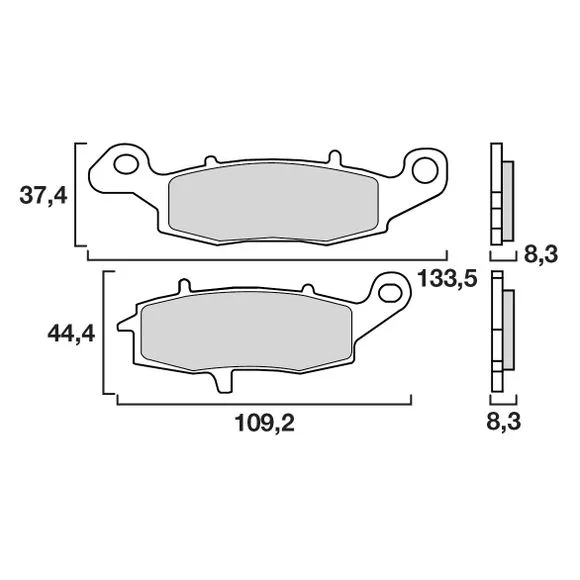 Plaquettes de freins Brembo modéle LA Sinter Métal Fritté Avant Ref : 07KA18LA