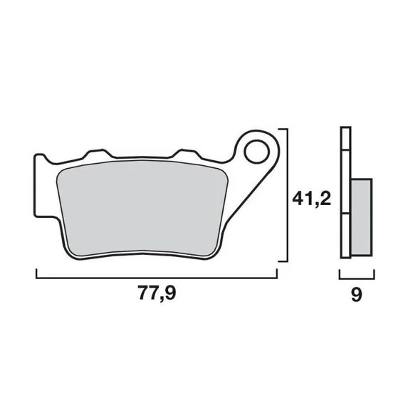 Plaquettes de freins Brembo Organique Arrière Ref : 07BB0258