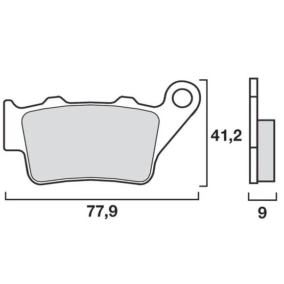 Plaquettes de freins Brembo Organique arrière Ref : 07BB02TT