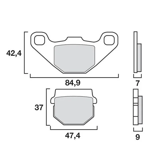Plaquettes de freins Brembo Organique Arrière Ref : 07KA0717