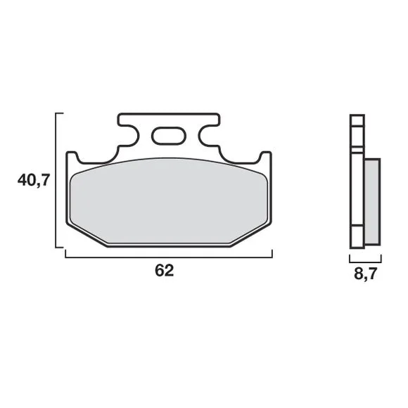 Plaquettes de freins Brembo Organique arrière Ref : 07KA12TT