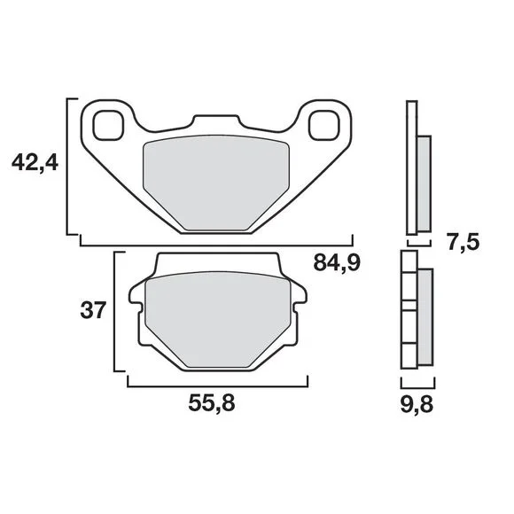 Plaquettes de freins Brembo Organique avant/arrière (selon modèle) Ref : 07KS0432