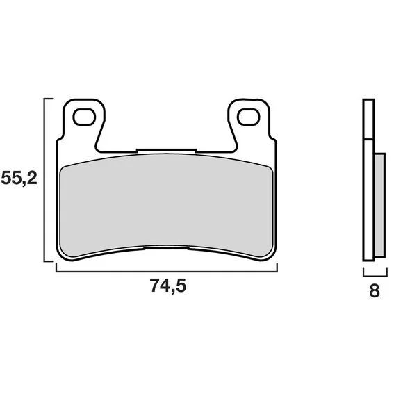 Plaquettes de freins Brembo Racing carbon avant Ref : 07HO45RC