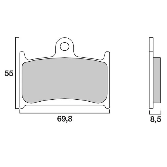 Plaquettes de freins Brembo Racing carbon avant Ref : 07SU14RC