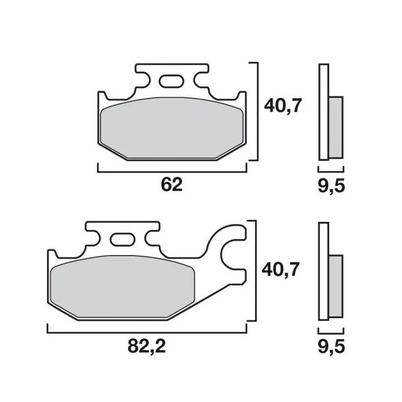 Plaquettes de freins Brembo Sinter Métal Fritté arrière Ref : 07GR49SD