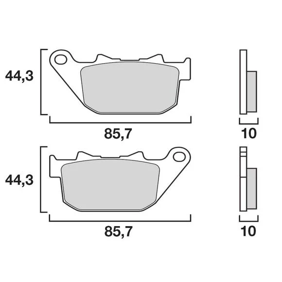Plaquettes de freins Brembo Sinter Métal Fritté arrière Ref : 07HD14SP