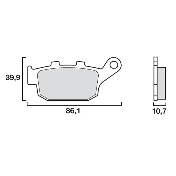 Plaquettes de freins Brembo Sinter Métal Fritté arrière Ref : 07HO27SP