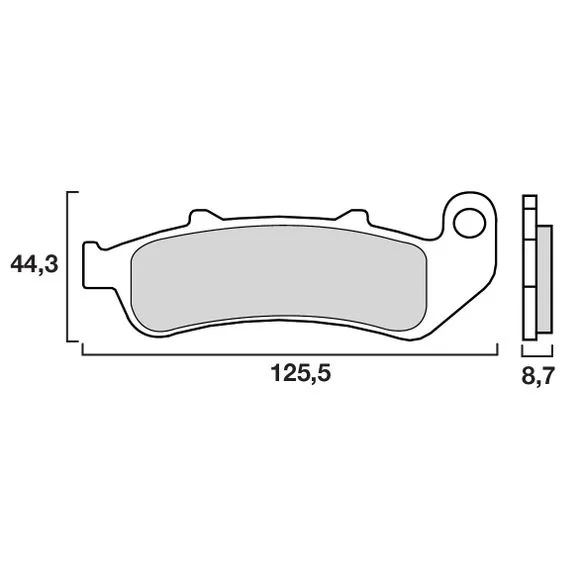Plaquettes de freins Brembo Sinter Métal Fritté arrière Ref : 07HO39SP